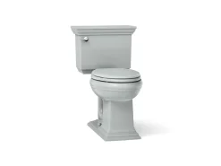 Two-piece elongated toilet, 1.28 gpf