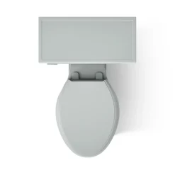 Two-piece elongated toilet, 1.28 gpf