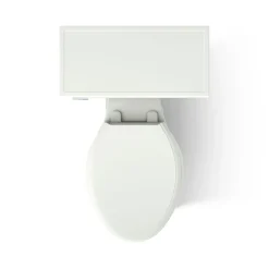 Two-piece elongated toilet, 1.28 gpf