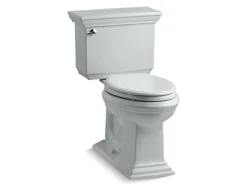 Two-piece elongated toilet, 1.6 gpf