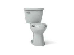 Two-piece elongated toilet, 1.28 gpf