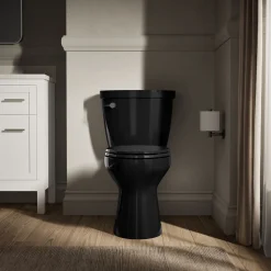 Two-piece elongated toilet, 1.28 gpf