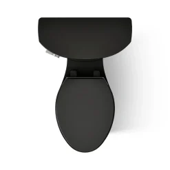 Two-piece elongated toilet, 1.28 gpf