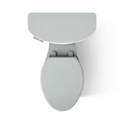 Two-piece elongated toilet, 1.28 gpf