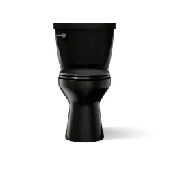 Two-piece elongated toilet, 1.28 gpf
