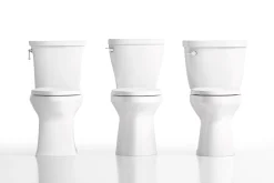 Two-piece elongated toilet, 1.28 gpf