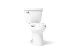 Two-piece elongated toilet, 1.28 gpf