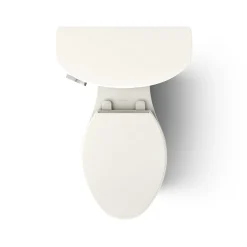 Two-piece elongated toilet, 1.28 gpf