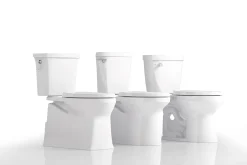 Two-piece elongated toilet, 1.6 gpf