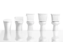 Two-piece elongated toilet, 1.6 gpf