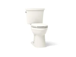 Two-piece elongated toilet, 1.28 gpf
