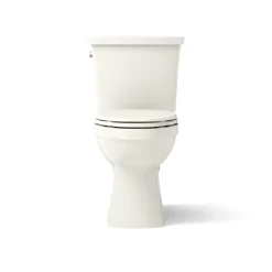 Two-piece elongated toilet, 1.28 gpf