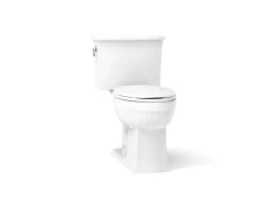 Two-piece elongated toilet, 1.28 gpf