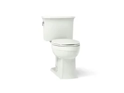 Two-piece elongated toilet, 1.28 gpf