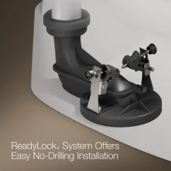 Two-piece elongated toilet, 1.28 gpf
