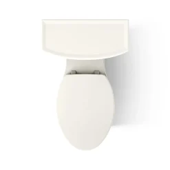 Two-piece elongated toilet, 1.28 gpf