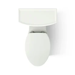Two-piece elongated toilet, 1.28 gpf