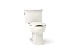 Two-piece elongated toilet, 1.28 gpf