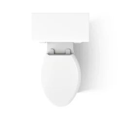 Two-piece elongated toilet, 1.28 gpf