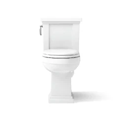 Two-piece elongated toilet, 1.28 gpf