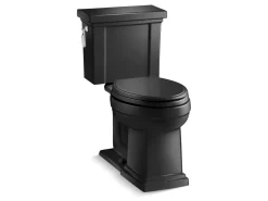 Two-piece elongated toilet, 1.28 gpf