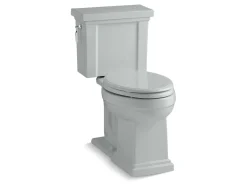 Two-piece elongated toilet, 1.28 gpf