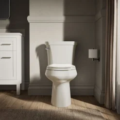 Two-piece elongated toilet, 1.0 gpf