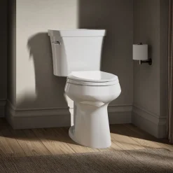 Two-piece elongated toilet, 1.0 gpf