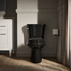 Two-piece elongated toilet, 1.6 gpf