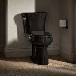 Two-piece elongated toilet, 1.6 gpf