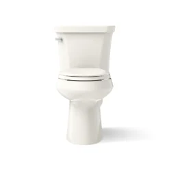 Two-piece elongated toilet, 1.28 gpf