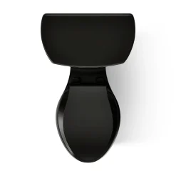 Two-piece elongated toilet, 1.28 gpf