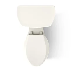 Two-piece elongated toilet, 1.28 gpf
