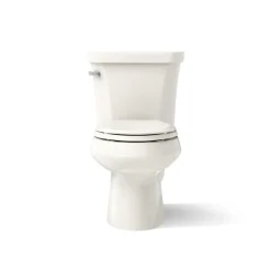 Two-piece elongated toilet, 1.28 gpf