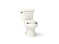 Two-piece elongated toilet, 1.6 gpf