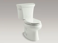 Two-piece elongated toilet, 1.6 gpf