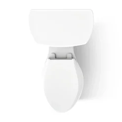 Two-piece elongated toilet, 1.28 gpf
