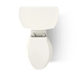 Two-piece elongated toilet, 1.28 gpf