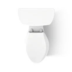 Two-piece elongated toilet, 1.28 gpf