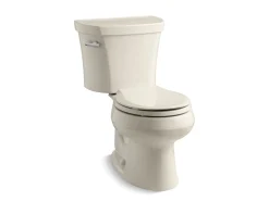 Two-piece elongated toilet, 1.28 gpf