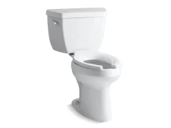 Two-piece elongated toilet, 1.6 gpf
