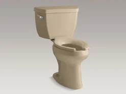 Two-piece elongated toilet, 1.6 gpf