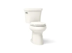 Two-piece elongated toilet, 1.28 gpf