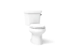 Two-piece elongated toilet, 1.28 gpf