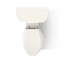 Two-piece elongated toilet, 1.28 gpf