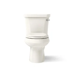 Two-piece elongated toilet, 1.28 gpf