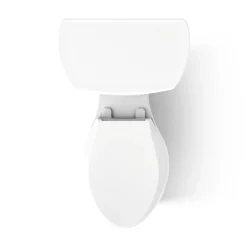 Two-piece elongated toilet, 1.28 gpf
