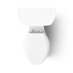 Two-piece elongated toilet, 1.28 gpf