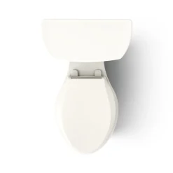 Two-piece elongated toilet, 1.28 gpf