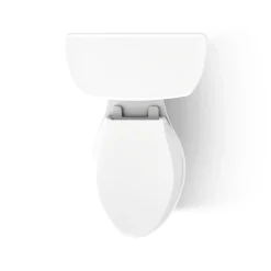 Two-piece elongated toilet, 1.28 gpf